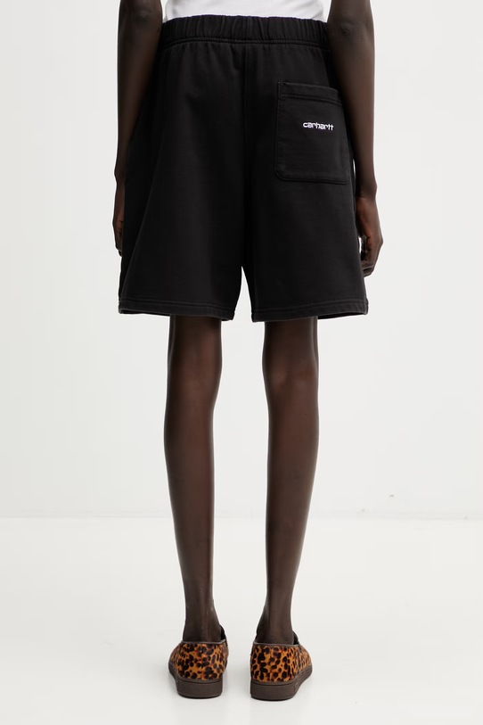 Odzież Carhartt WIP W' Brenta Sweat Short szorty dresowe bawełniane damskie I036292.0D260 czarny