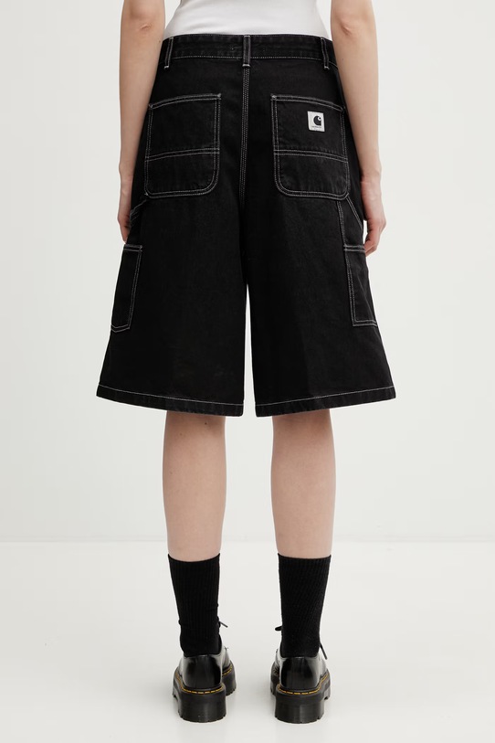 Odzież Carhartt WIP W' Nixon Single Knee Short szorty jeansowe damskie I036704.8902 czarny