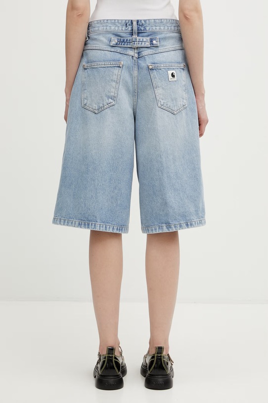 Odzież Carhartt WIP W' Belmont Short szorty bawełniane damskie I036598.01WU niebieski