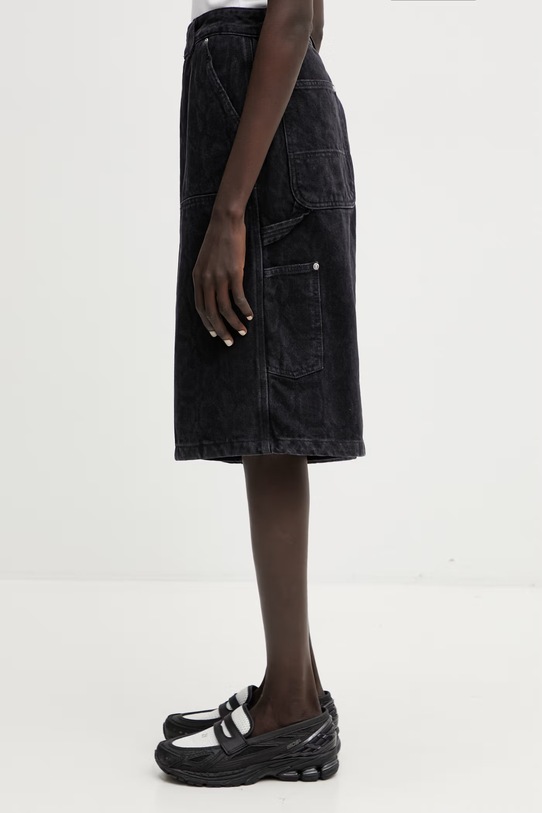 Carhartt WIP W' Snake Nixon Double Knee Short szorty jeansowe damskie I036866.3R260 czarny SS26