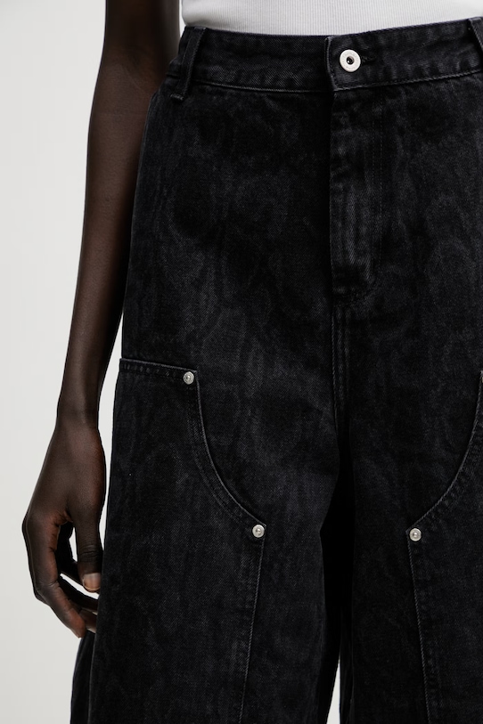 Carhartt WIP W' Snake Nixon Double Knee Short szorty jeansowe damskie czarny I036866.3R260