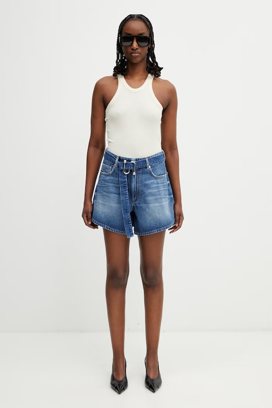 Sportmax Spxfiesta szorty jeansowe damskie 2612141022600 niebieski