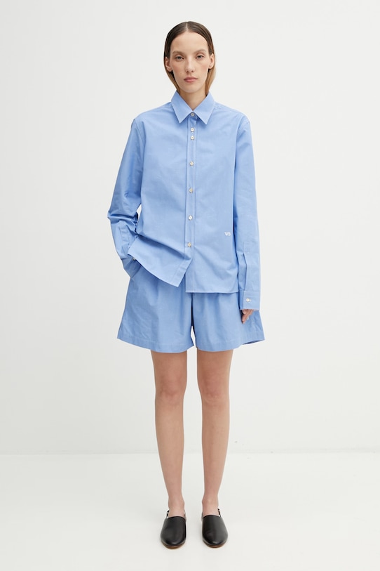 Wales Bonner Sunday szorty bawełniane damskie US26TR10.CO02.400 niebieski