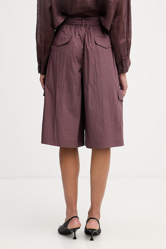 Odzież Isabelle Blanche bermudy damskie z bawełną IS26SS.P033.T002 brązowy