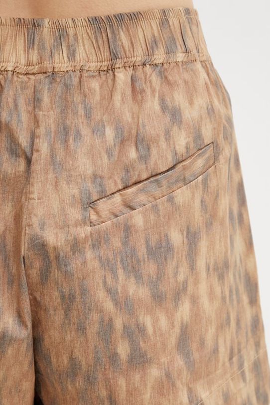 GANNI szorty bawełniane z elastanem damskie brązowy A1110054