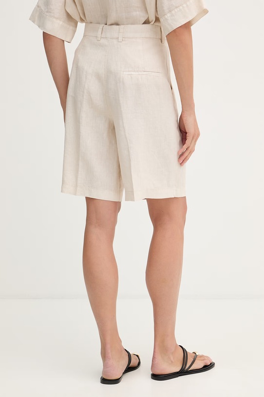 Odzież OUI szorty damskie lniane 97220 beżowy