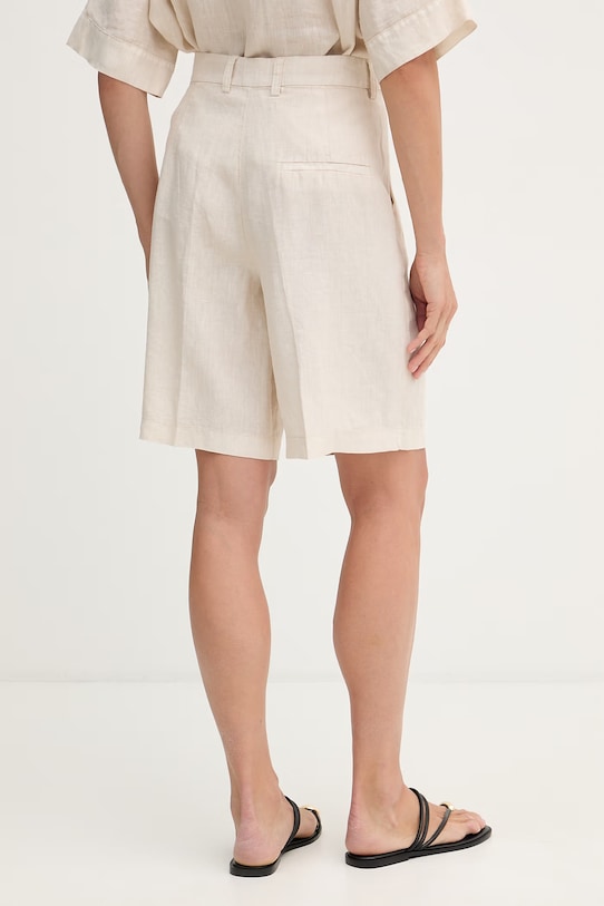 Odzież OUI szorty damskie lniane 97220 beżowy