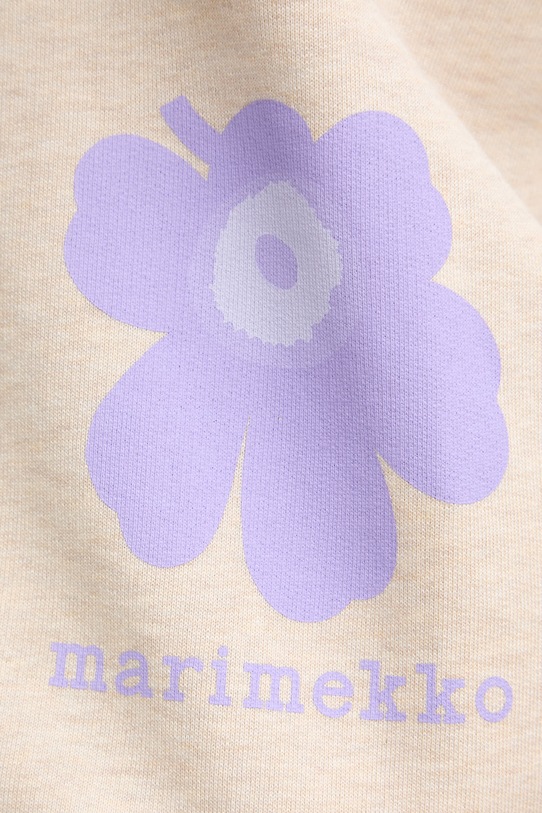 Marimekko szorty dresowe damskie bawełniane beżowy 095470