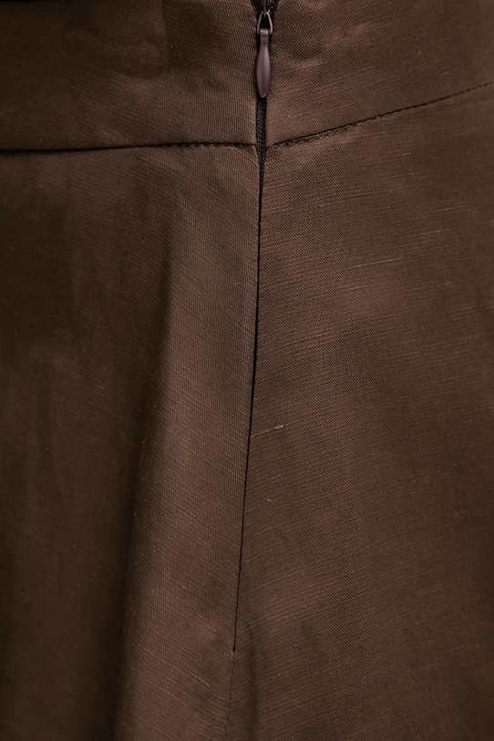 Haveone szorty eleganckie damskie z wiskozy brązowy PCB.Q064