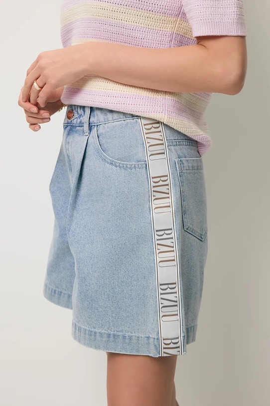 BIZUU kratke hlače ženske denim MIREYA MIREYA.BLEKITNY modra