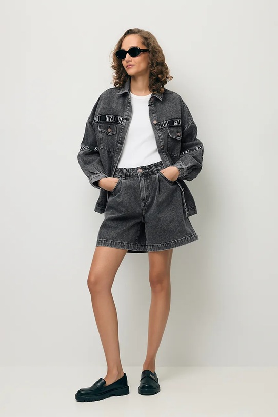 BIZUU kratke hlače ženske denim MIREYA črna MIREYA.CZARNY