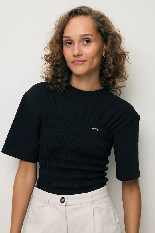 BIZUU kratke hlače ženske z bombažem NEYO NEYO.KREMOWY bež