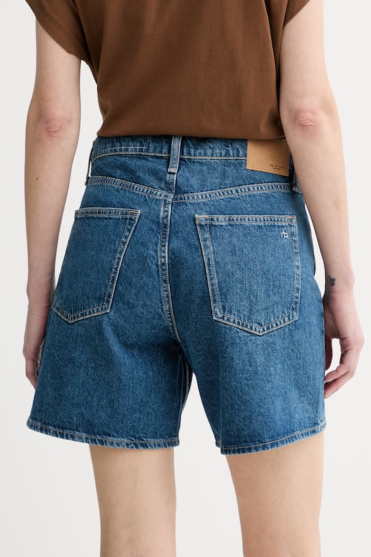 Odzież rag & bone szorty damskie bawełniane Kaia RJ4426S9RCO niebieski