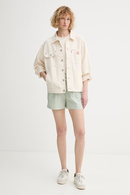 rag & bone pantaloni scurți pentru femei, din bumbac Marvin RAD326S9MCO verde SS26