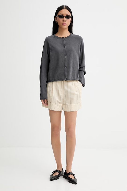 Rag & Bone pantaloni scurți pentru femei, din in Neila RA0U26S9MSW bej SS26