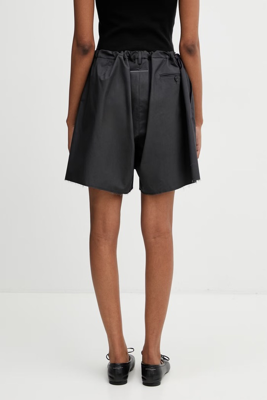 Odzież MM6 Maison Margiela szorty damskie z bawełną S62MU0071.M35858 czarny