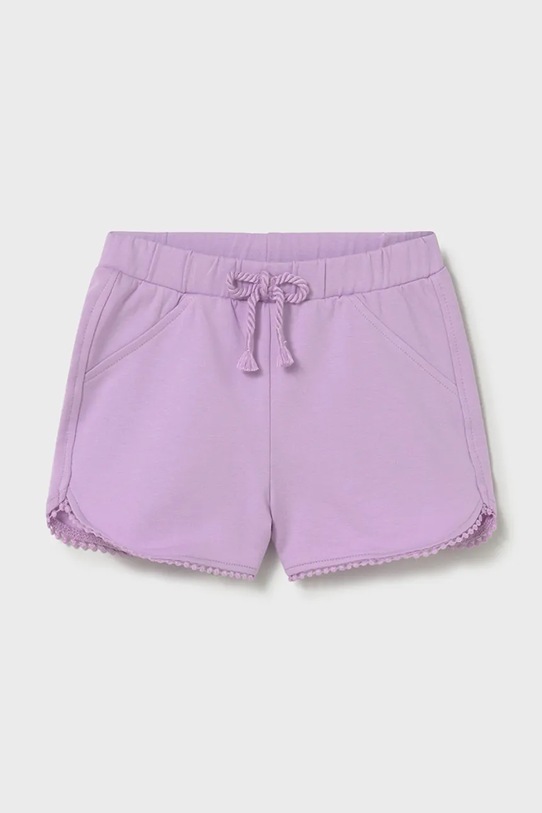 Detské krátke nohavice Mayoral s elastanom fialová 603.4H.Baby.PPY2