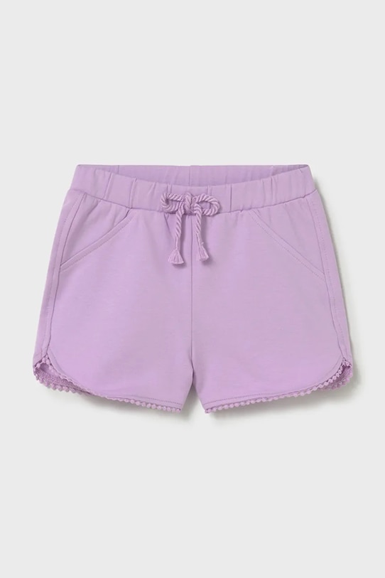 Detské krátke nohavice Mayoral s elastanom fialová 603.4H.Baby.PPY2