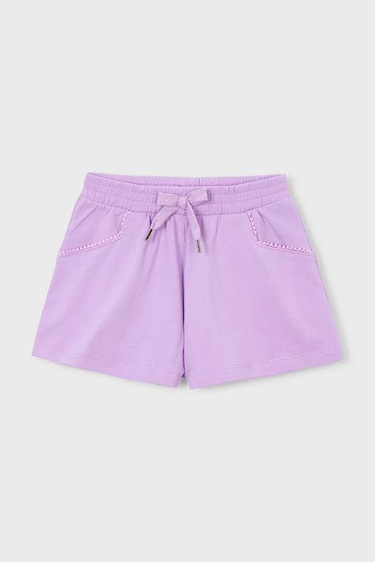Mayoral szorty dziecięce z elastanem fioletowy 607.6P.Mini.PPY2