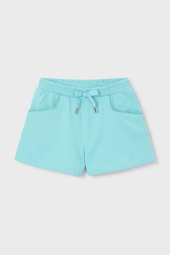 Mayoral szorty dziecięce z elastanem turkusowy 607.6P.Mini.PPY2