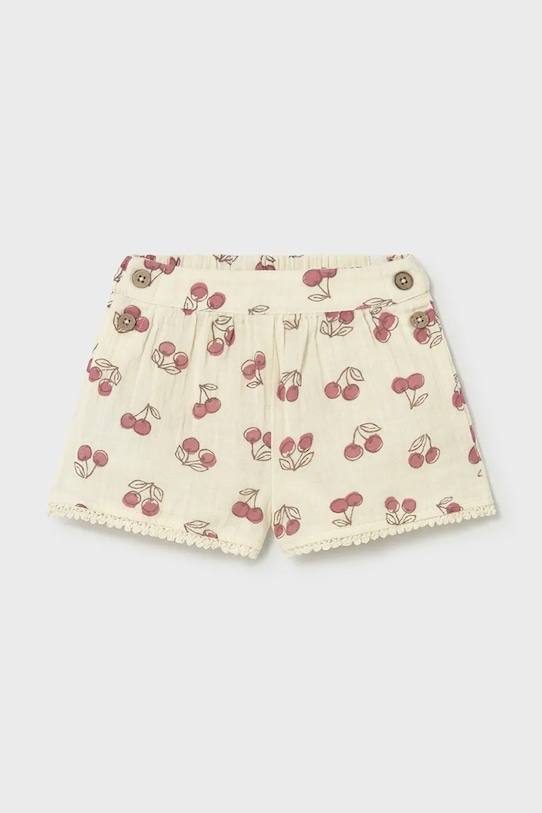 Дитячі бавовняні шорти Mayoral casual бежевий 1202.4G.Baby.PPY2