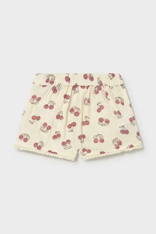 Дитячі бавовняні шорти Mayoral 1202.4G.Baby.PPY2 бежевий SS26