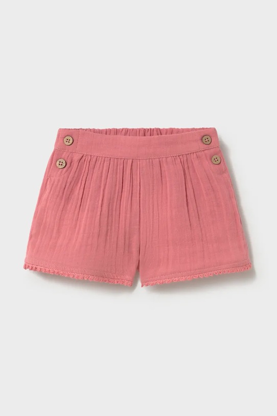 Dječje pamučne kratke hlače Mayoral bez uzorka roza 1202.4G.Baby.PPY2