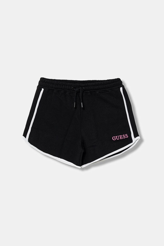Guess szorty bawełniane dziecięce casual czarny J6RD00.KAD74.PPY2