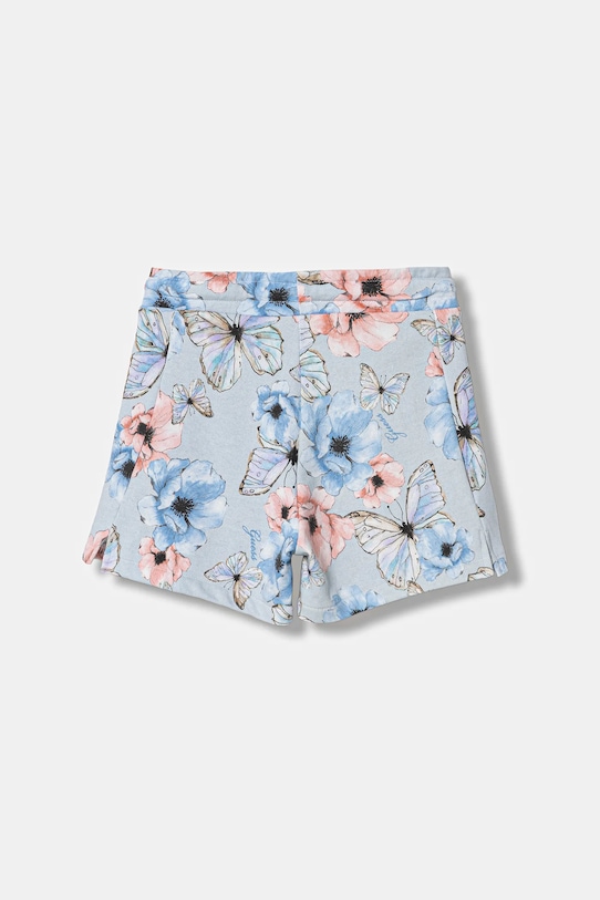 Guess szorty bawełniane dziecięce J6RD07.KA6R4.PPY2 niebieski SS26