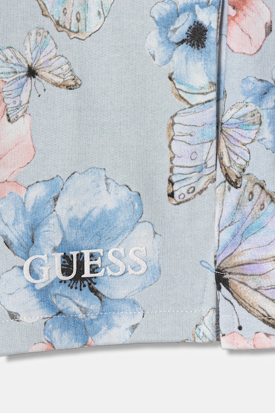 Dziewczynka Guess szorty bawełniane dziecięce J6RD07.KA6R4.PPY2 niebieski