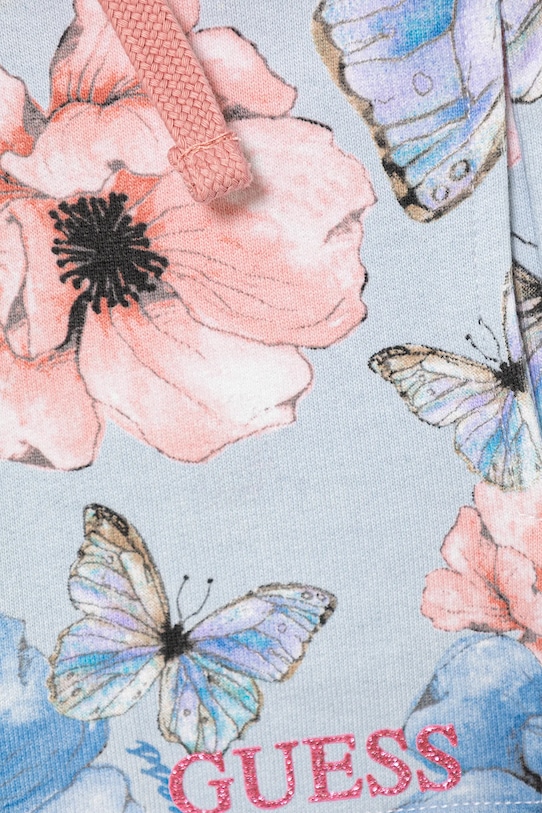 Dziewczynka Guess szorty bawełniane dziecięce K6RD04.KA6R4.PPY2 niebieski