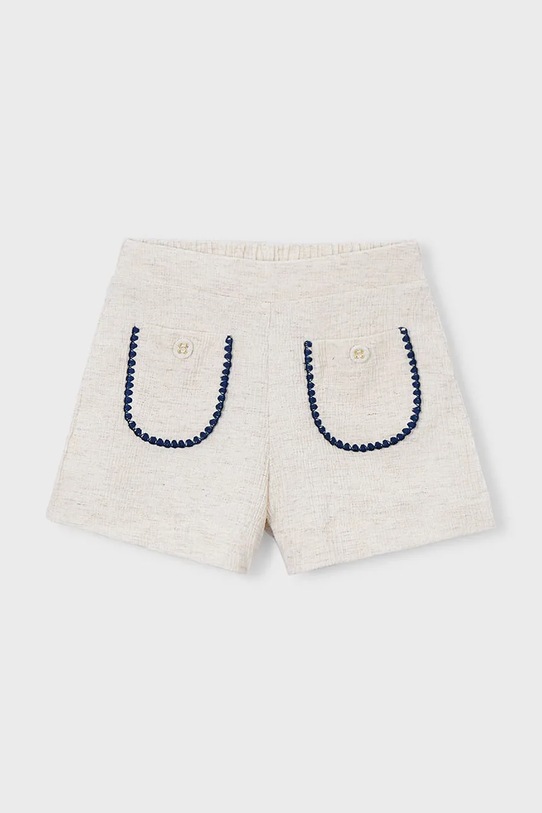 Детские шорты с добавлением льна Mayoral 3219.6C.Mini.PPY2 бежевый SS26