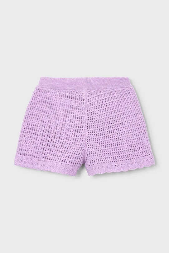 Mayoral szorty bawełniane dziecięce 3223.6J.Mini.PPY2 fioletowy SS26