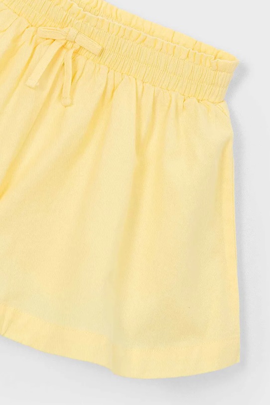 Dziewczynka Mayoral szorty bawełniane dziecięce 3907.6E.Mini.PPY2 żółty