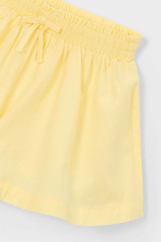 Dziewczynka Mayoral szorty bawełniane dziecięce 3907.6E.Mini.PPY2 żółty