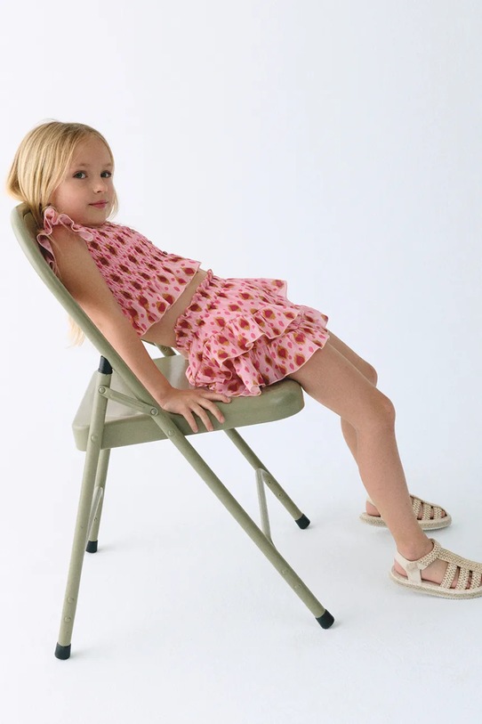 Mayoral spódnicospodnie bawełniane dziecięce różowy 3909.6H.Mini.PPY2