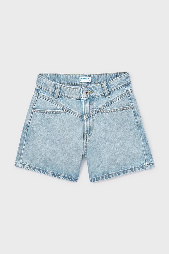 Dječje traper kratke hlače Mayoral bez uzorka plava 6202.8C.Junior.PPY2