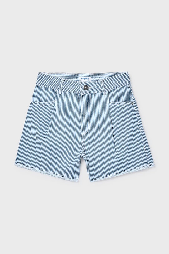 Dječje pamučne kratke hlače Mayoral bez uzorka plava 6205.8F.Junior.PPY2