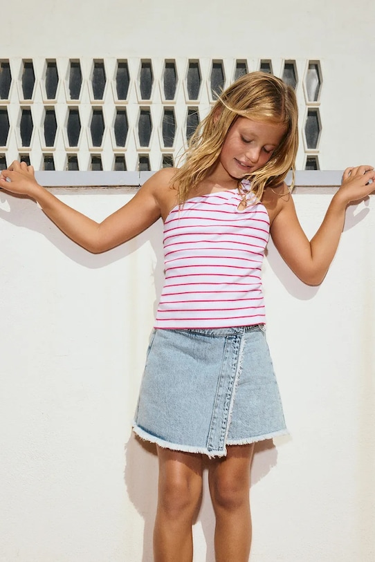 Mayoral spódnicospodnie jeansowe dziecięce bawełna niebieski 6903.8F.Junior.PPY2