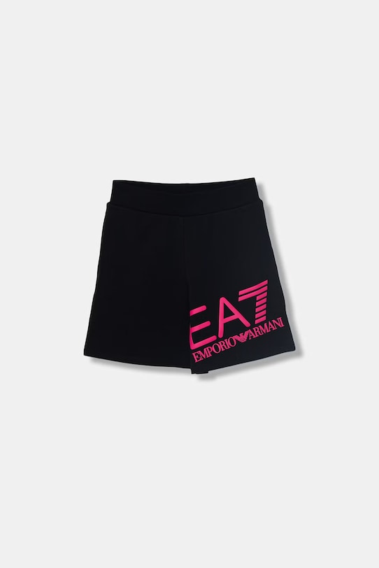 EA7 Emporio Armani szorty sportowe dziecięce bawełniane czarny 7G000205.AF12473