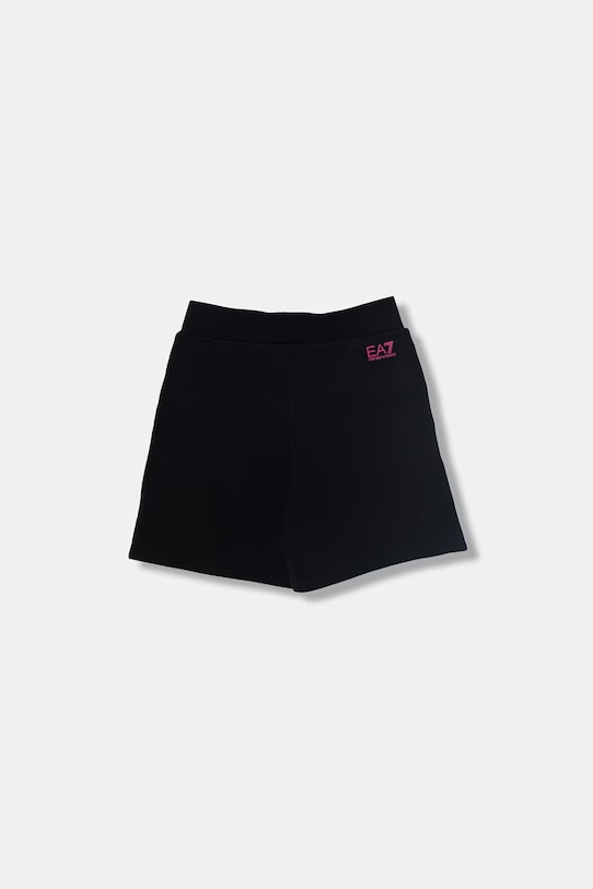 EA7 Emporio Armani szorty sportowe dziecięce bawełniane 7G000205.AF12473 czarny SS26
