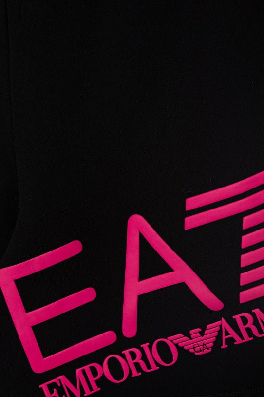 Dziewczynka EA7 Emporio Armani szorty sportowe dziecięce bawełniane 7G000205.AF12473 czarny