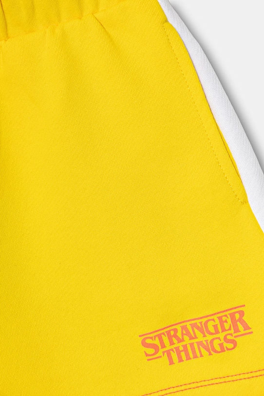 Dziewczynka United Colors of Benetton szorty dresowe dziecięce bawełniane 3YZBC903M.G.Seasonal żółty