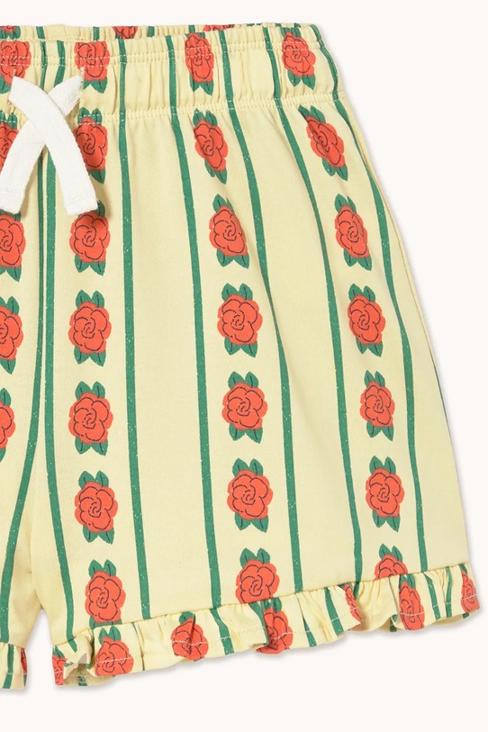 Tinycottons szorty bawełniane dziecięce ROSE PATTERN SHORTS żółty SS26.032