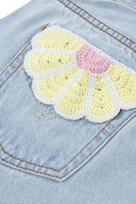 Levi's szorty dziecięce jeansowe CROCHET APPLIQUE A LINE SH niebieski 3EP479