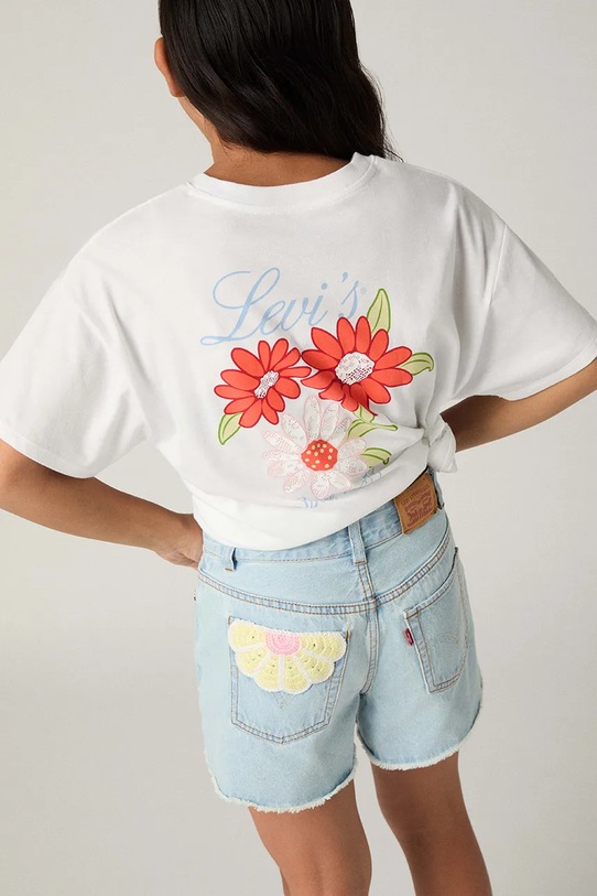 Levi's szorty dziecięce jeansowe CROCHET APPLIQUE A LINE SH 4EP479