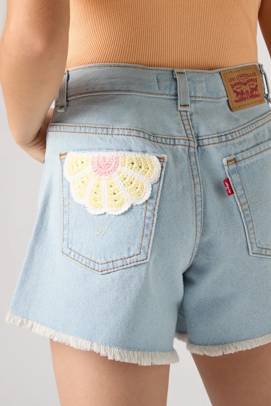 Levi's szorty dziecięce jeansowe CROCHET APPLIQUE A LINE SH 4EP479
