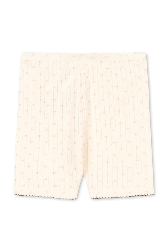Konges Sløjd szorty bawełniane dziecięce MINNIE SHORT LEGGINGS GOTS KS105007.PPY2 beżowy SS26