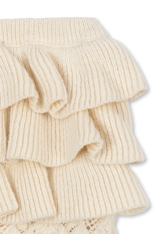 Dziewczynka Konges Sløjd szorty z domieszką wełny niemowlęce ROSIER SHORTS KS105061.PPY2 beżowy