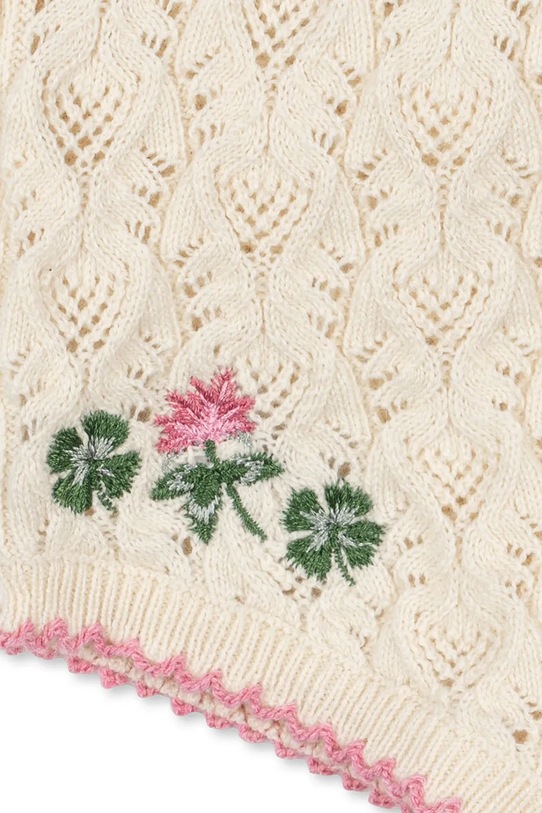 Konges Sløjd szorty z domieszką wełny niemowlęce ROSIER SHORTS beżowy KS105061.PPY2